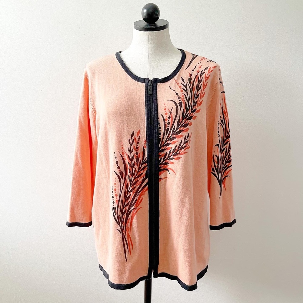 Vintage Bob Mackie Wearable Art cardigan
